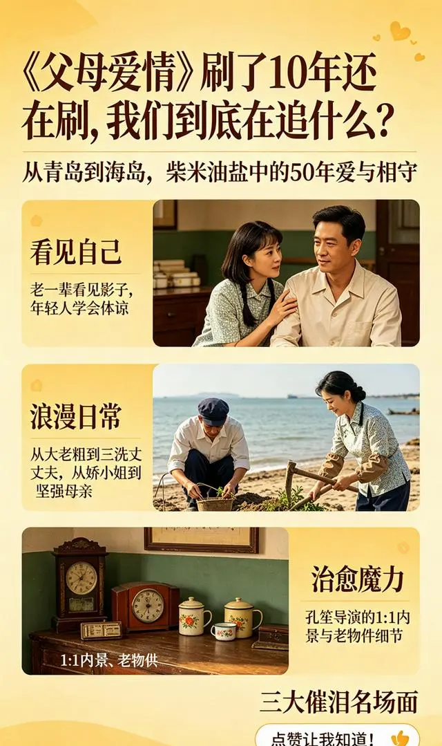 《父母爱情》开播十年持续重播，44万人评9.4分仍稳居国产剧口碑前列 - 资讯配图